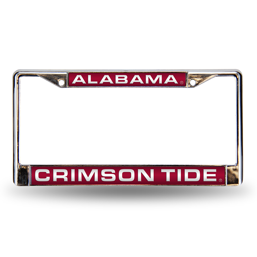 RIC-FCL150101-IFS Alabama Crimson Tide NCAA Chrome Laser Cut License Plate Frame -  Rico Industries