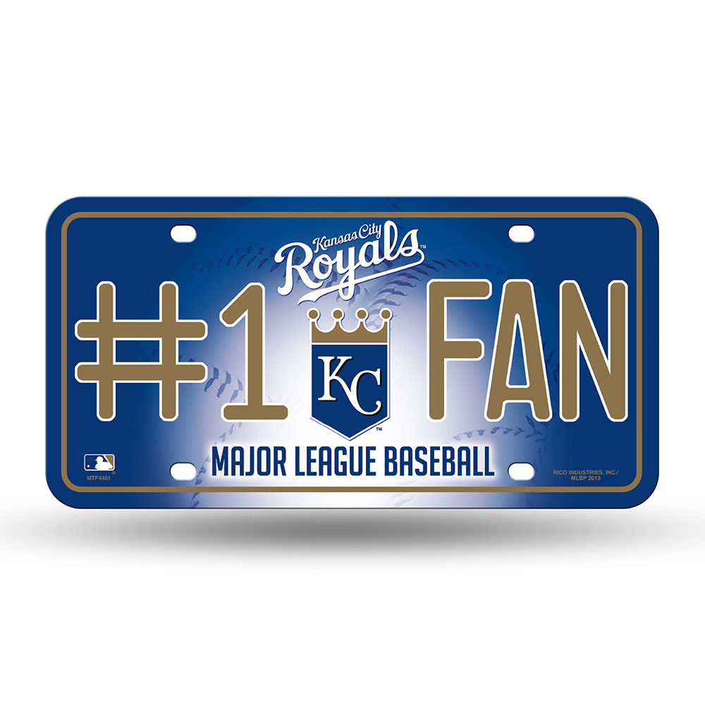 RIC-MTF4401-IFS Kansas City Royals MLB No.1 Fan Metal Tag License Plate
