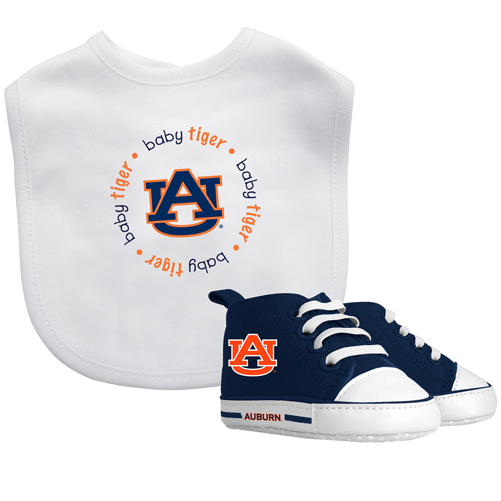Picture of Baby Fanatic BFA-UAB30002-IFS Auburn Tigers NCAA Infant Bib & Shoe Gift Set