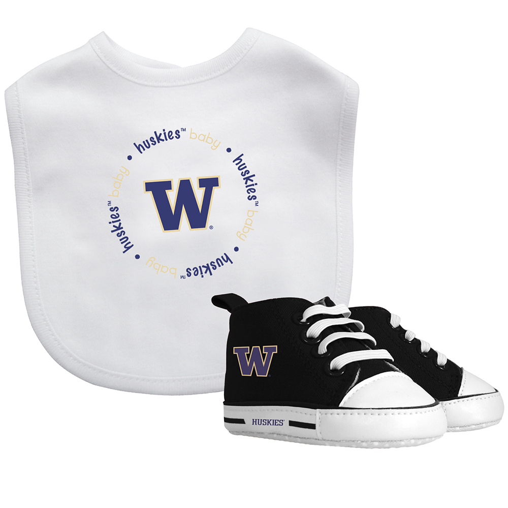 Picture of Baby Fanatic BFA-UWA30002-IFS Washington Huskies NCAA Infant Bib & Shoe Gift Set