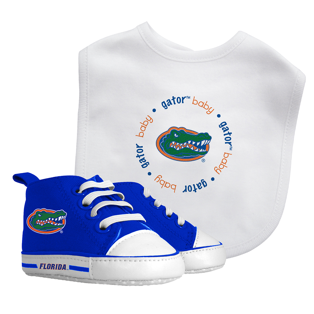 Picture of Baby Fanatic BFA-UFL30002-IFS Florida Gators NCAA Infant Bib & Shoe Gift Set