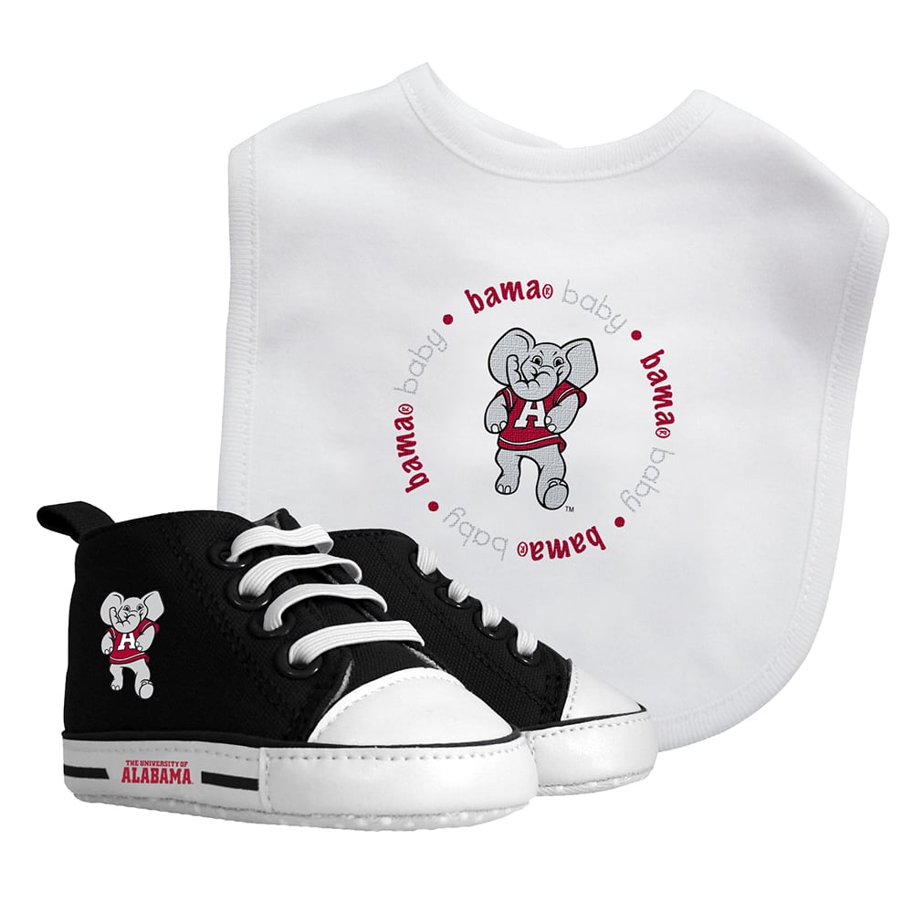 BFA-UAL30002-IFS Alabama Crimson Tide NCAA Infant Bib & Shoe Gift Set