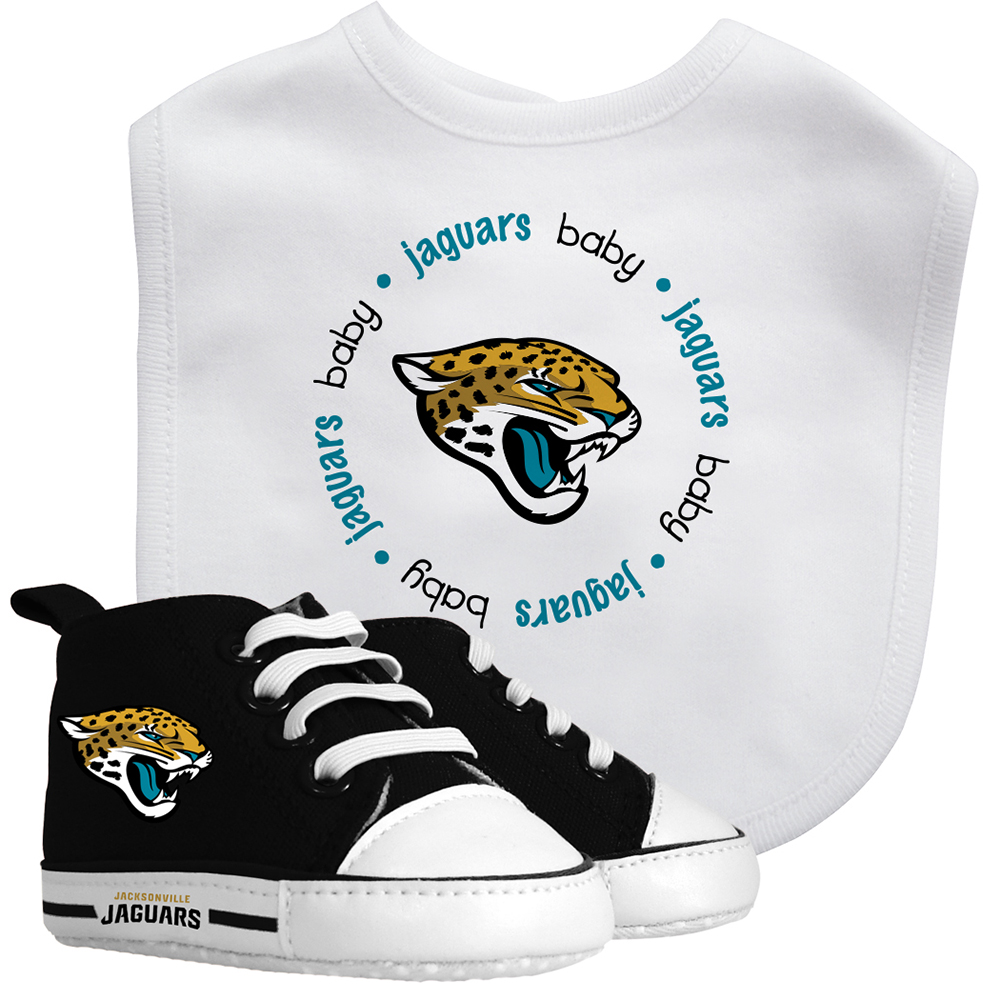 BFA-JAJ30002-IFS Jacksonville Jaguars NFL Infant Bib & Shoe Gift Set -  Baby Fanatic