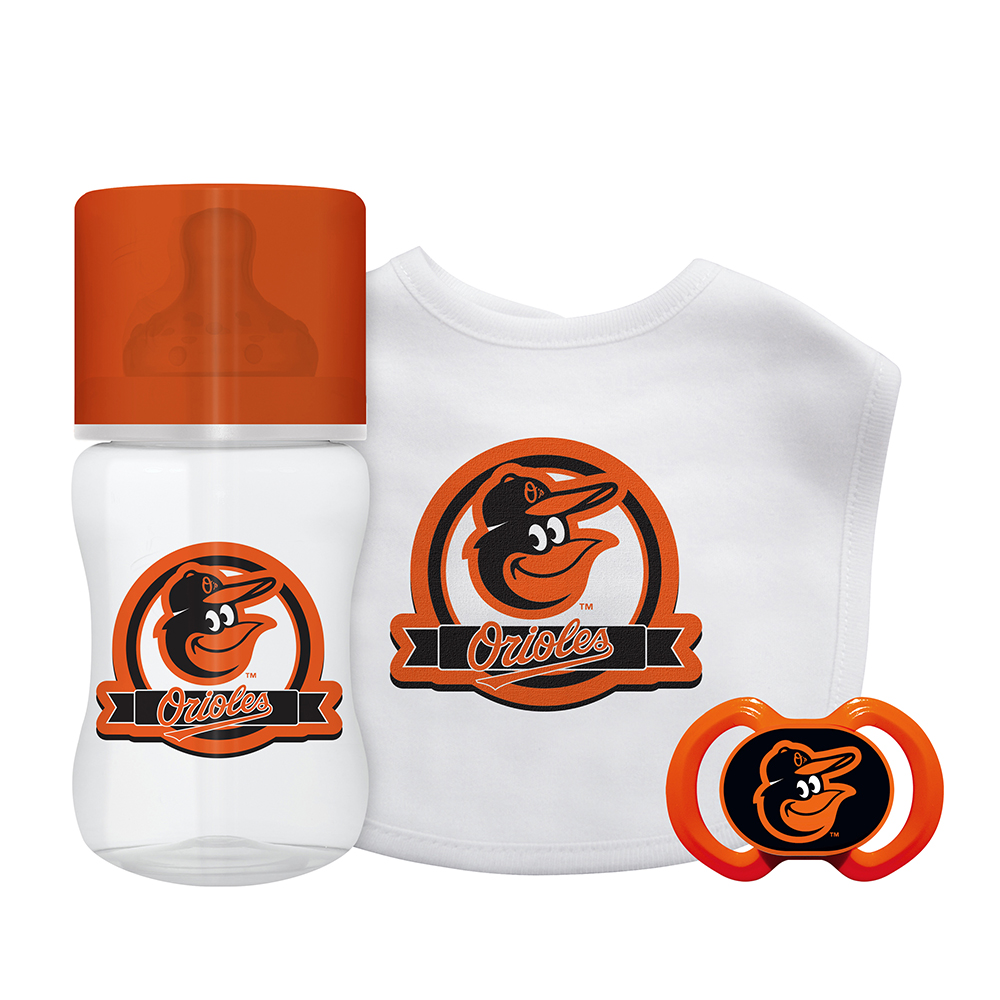 BFA-BAO303 Baltimore Orioles MLB Infant Gift Set - 3 Piece