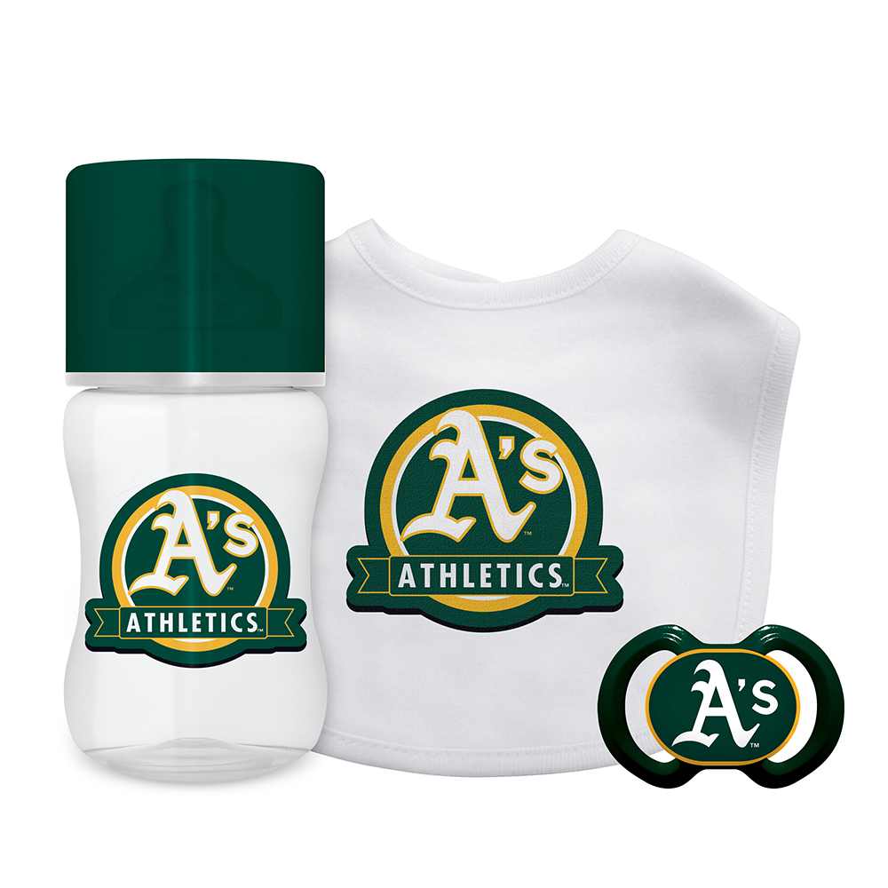 BFA-OAA303 Oakland Athletics MLB Infant Gift Set - 3 Piece
