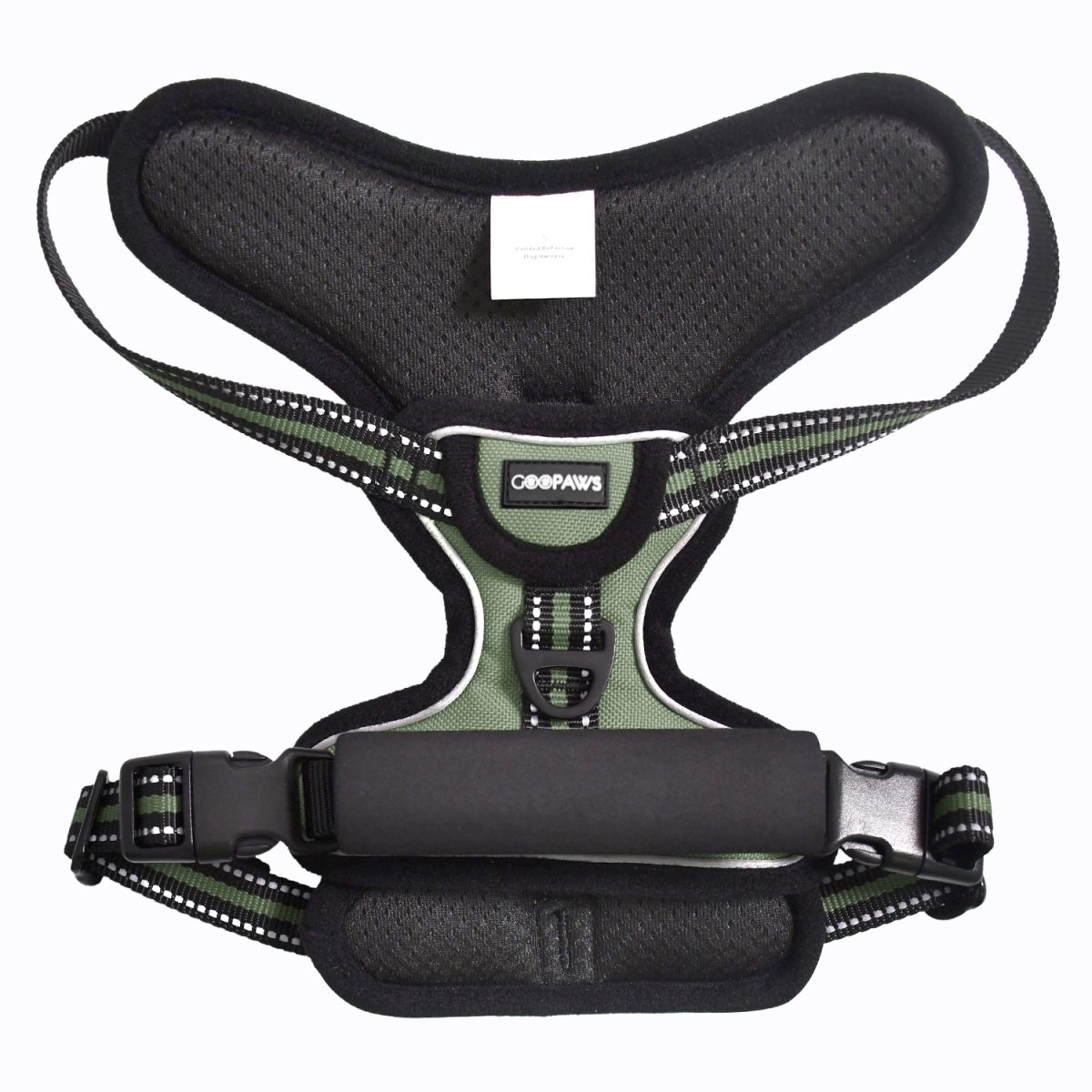 Picture of GOOPAWS GDH-1320GN GOOPAWS Padded Reflective Dog Harness, Easy Control Lightweight Dog Harness, Adjustable Outdoor Pet Harness for Small Medium Large Dogs