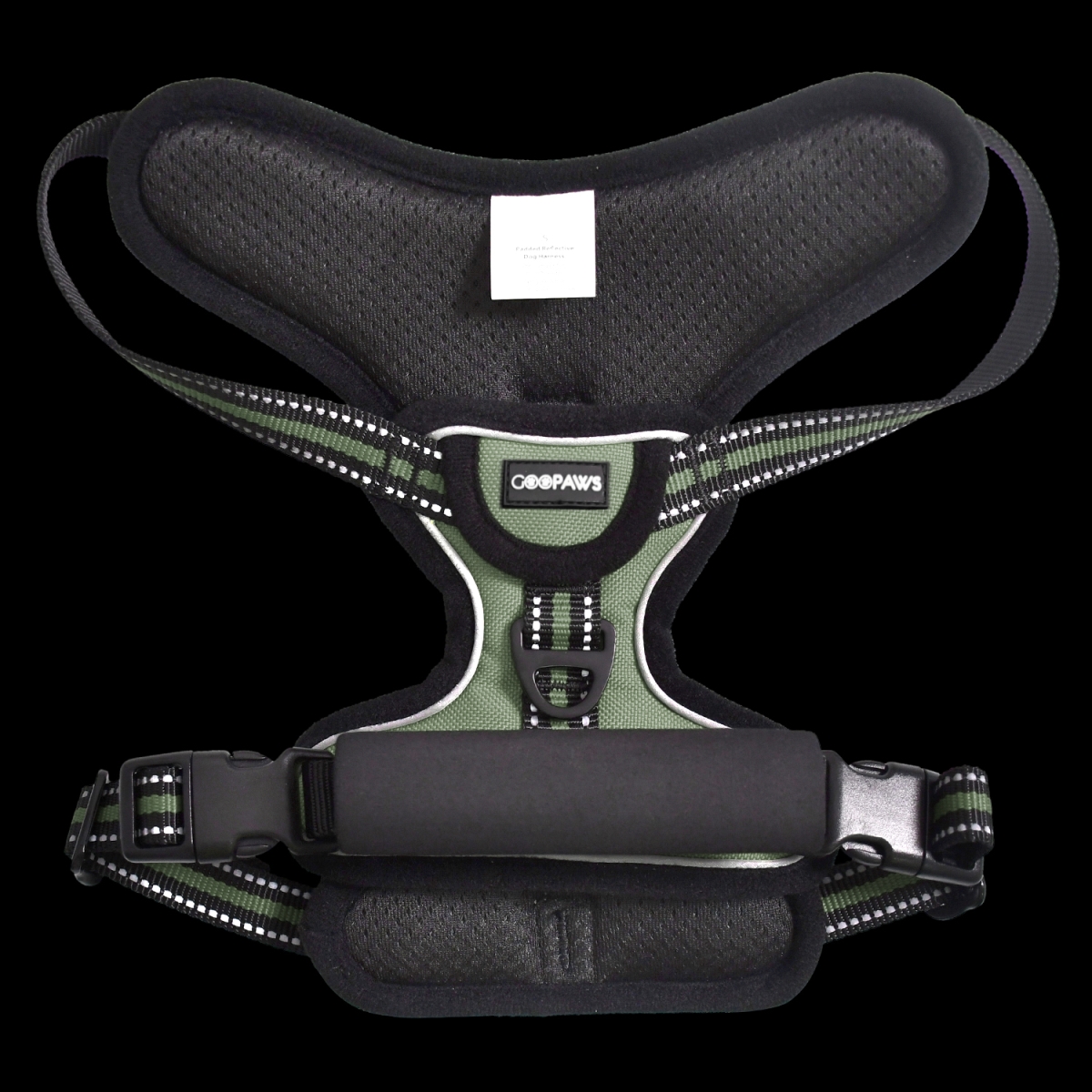 Picture of GOOPAWS GDH-1320GN GOOPAWS Padded Reflective Dog Harness, Easy Control Lightweight Dog Harness, Adjustable Outdoor Pet Harness for Small Medium Large Dogs
