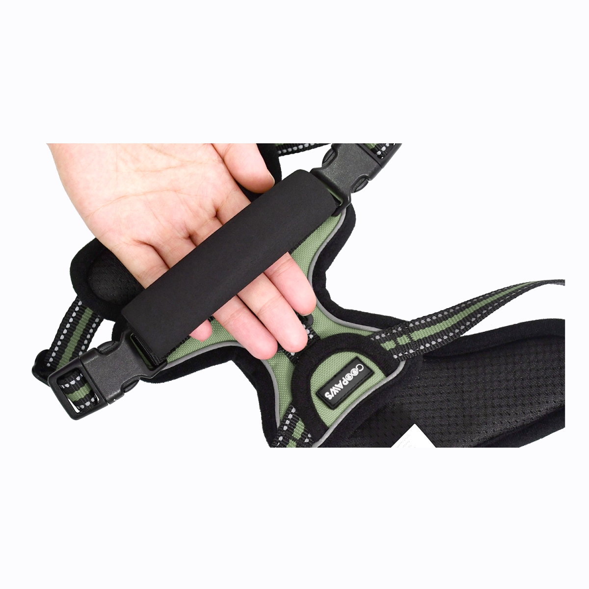 Picture of GOOPAWS GDH-1320GN GOOPAWS Padded Reflective Dog Harness, Easy Control Lightweight Dog Harness, Adjustable Outdoor Pet Harness for Small Medium Large Dogs