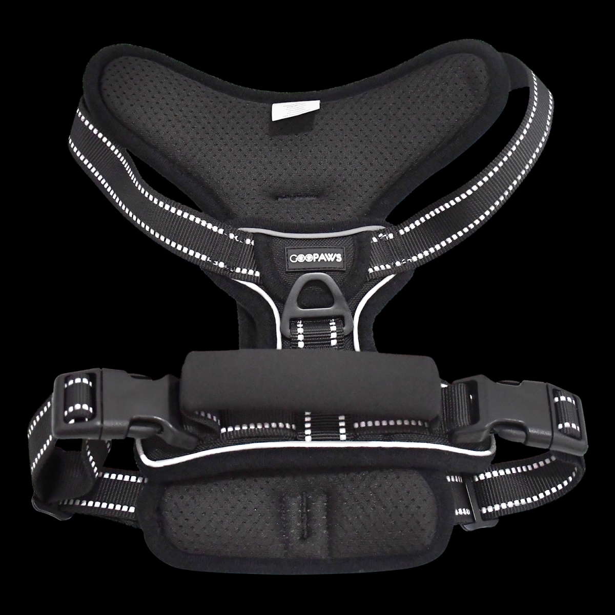 Picture of GOOPAWS GDH-1422BK GOOPAWS Padded Reflective Dog Harness, Easy Control Lightweight Dog Harness, Adjustable Outdoor Pet Harness for Small Medium Large Dogs