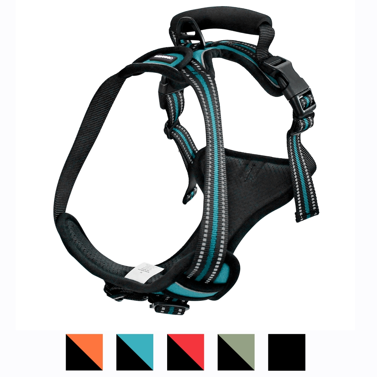 Picture of GOOPAWS GDH-1422BU GOOPAWS Padded Reflective Dog Harness, Easy Control Lightweight Dog Harness, Adjustable Outdoor Pet Harness for Small Medium Large Dogs