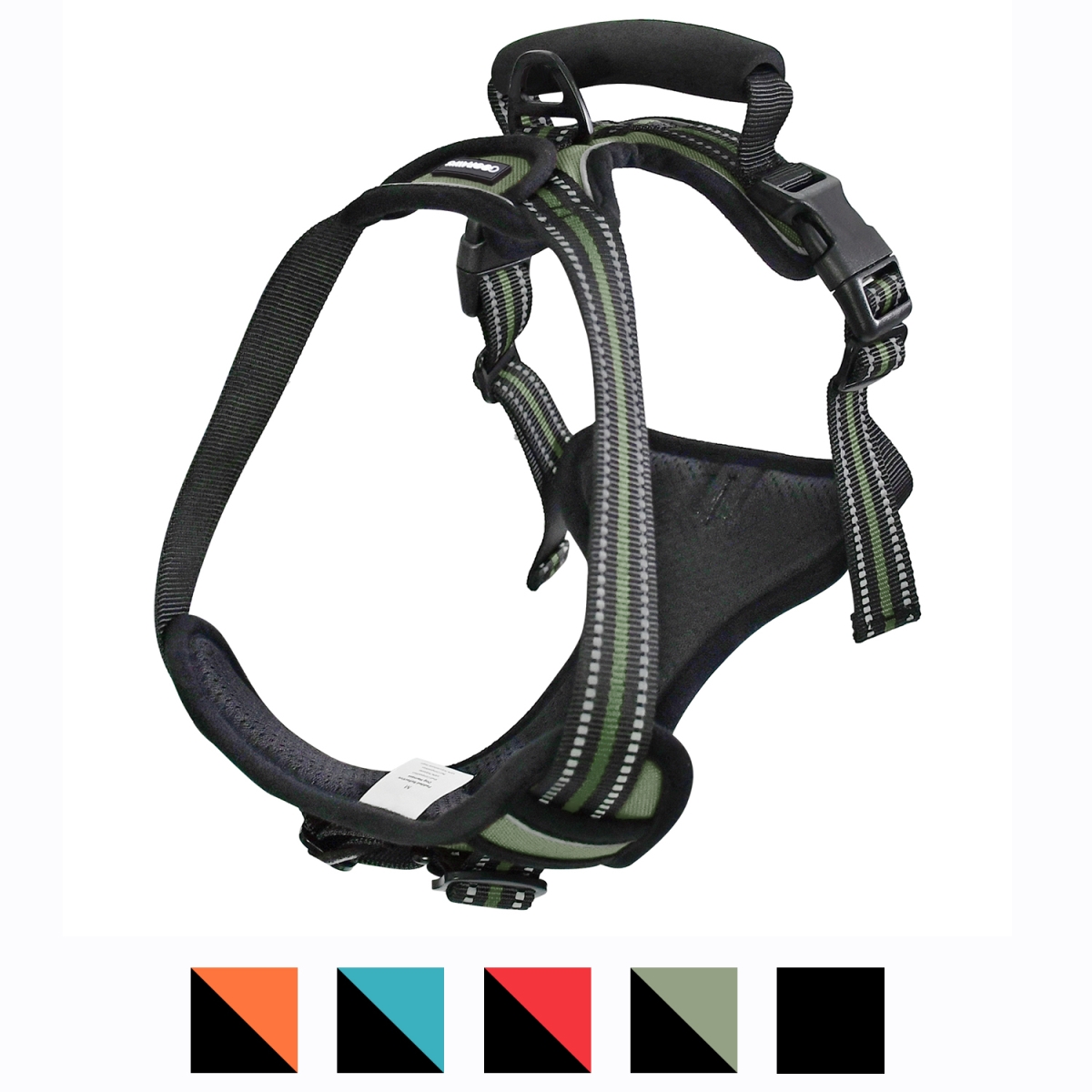 Picture of GOOPAWS GDH-1422GN GOOPAWS Padded Reflective Dog Harness, Easy Control Lightweight Dog Harness, Adjustable Outdoor Pet Harness for Small Medium Large Dogs