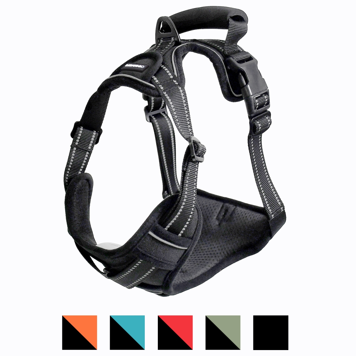 Picture of GOOPAWS GDH-1726BK GOOPAWS Padded Reflective Dog Harness, Easy Control Lightweight Dog Harness, Adjustable Outdoor Pet Harness for Small Medium Large Dogs