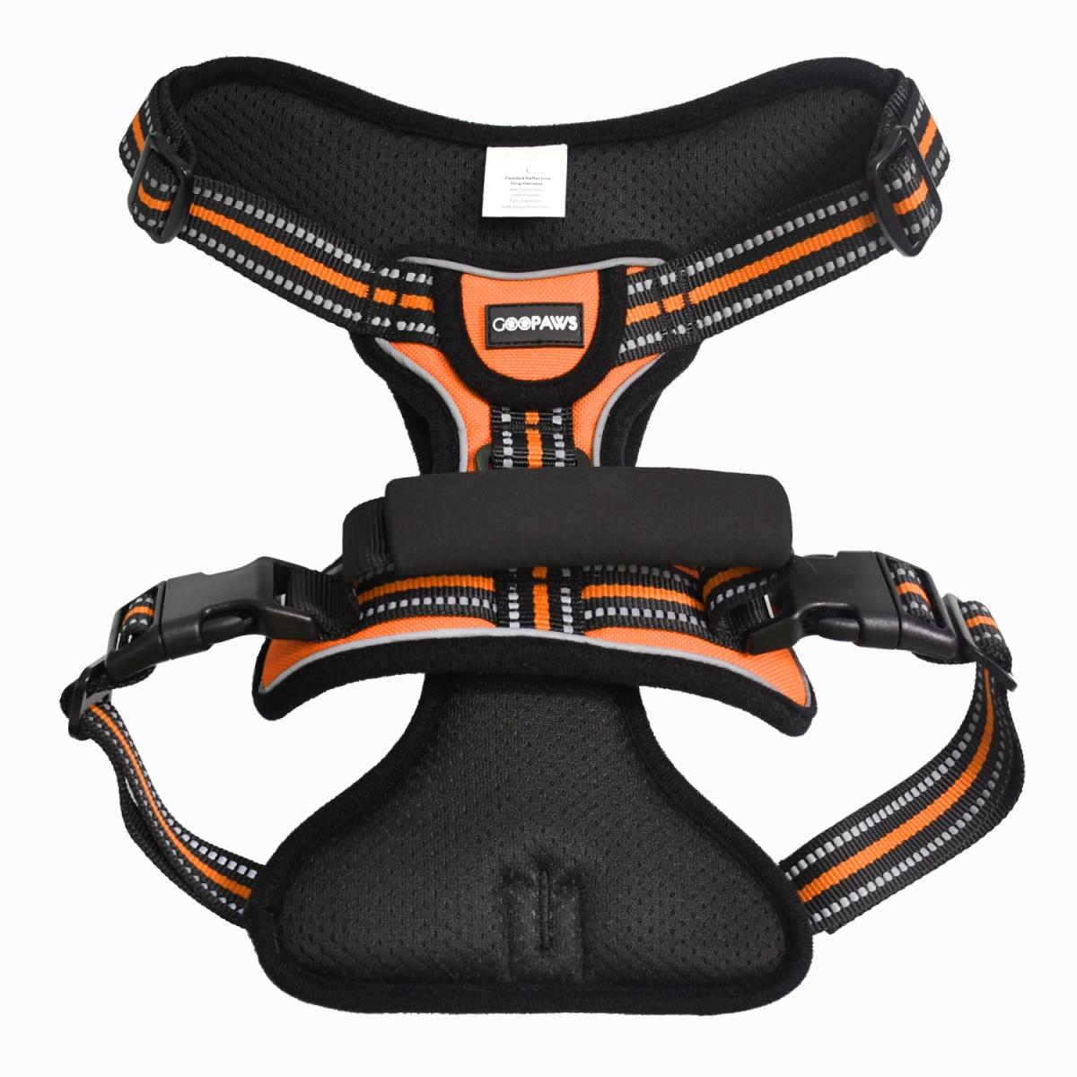 Picture of GOOPAWS GDH-1726OR GOOPAWS Padded Reflective Dog Harness, Easy Control Lightweight Dog Harness, Adjustable Outdoor Pet Harness for Small Medium Large Dogs