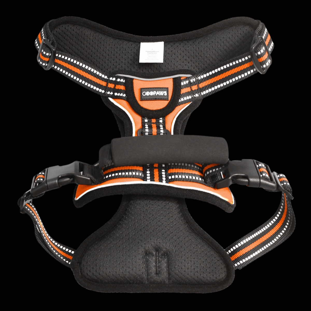 Picture of GOOPAWS GDH-1726OR GOOPAWS Padded Reflective Dog Harness, Easy Control Lightweight Dog Harness, Adjustable Outdoor Pet Harness for Small Medium Large Dogs