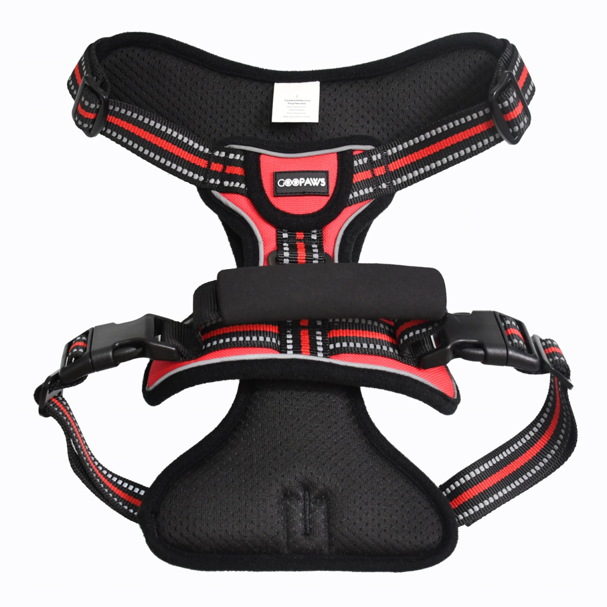Picture of GOOPAWS GDH-1726RD GOOPAWS Padded Reflective Dog Harness, Easy Control Lightweight Dog Harness, Adjustable Outdoor Pet Harness for Small Medium Large Dogs