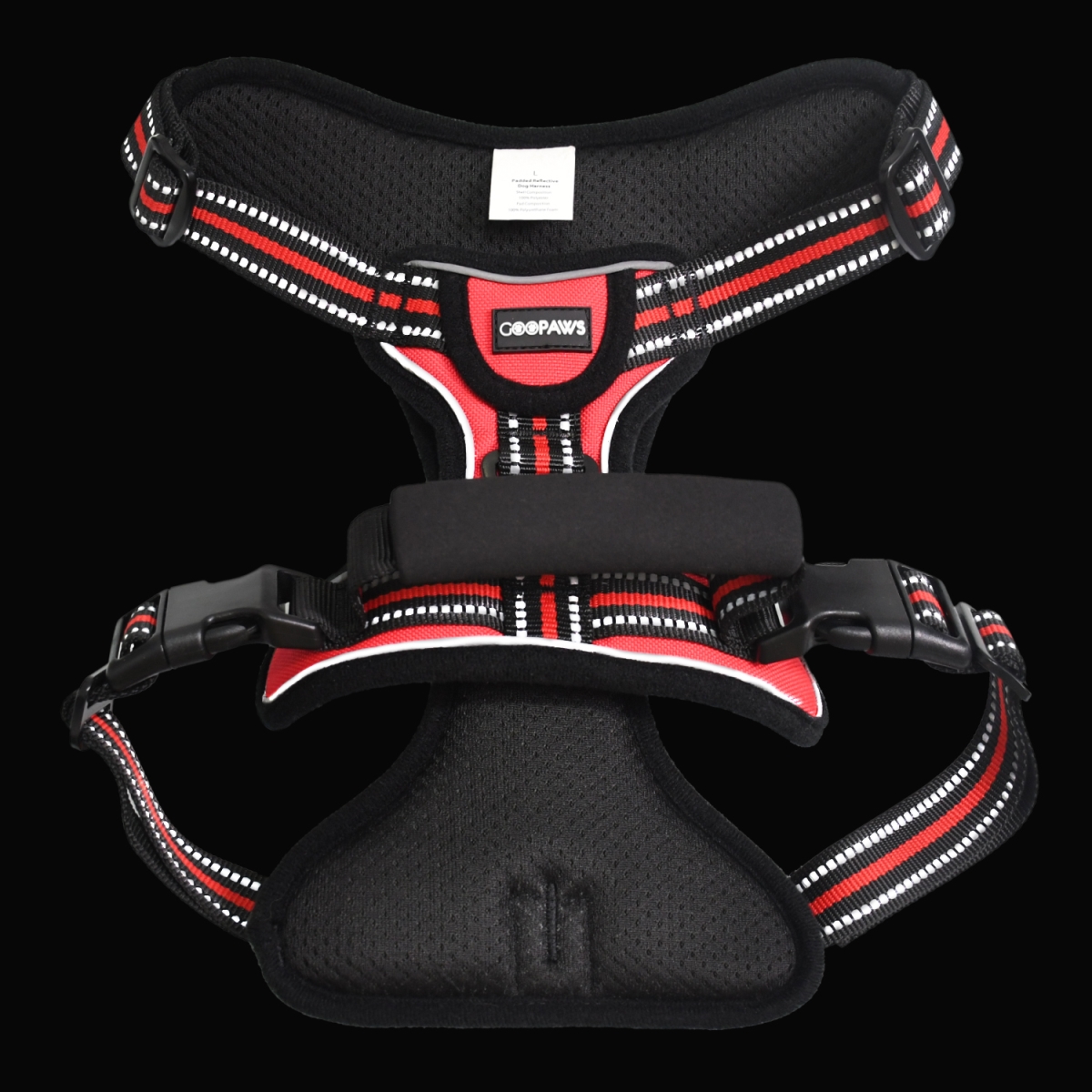 Picture of GOOPAWS GDH-1726RD GOOPAWS Padded Reflective Dog Harness, Easy Control Lightweight Dog Harness, Adjustable Outdoor Pet Harness for Small Medium Large Dogs