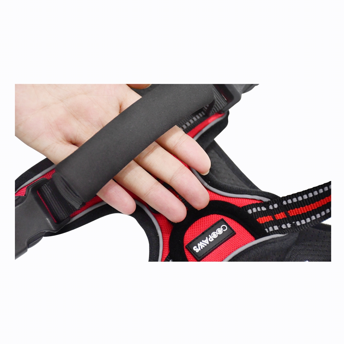 Picture of GOOPAWS GDH-1726RD GOOPAWS Padded Reflective Dog Harness, Easy Control Lightweight Dog Harness, Adjustable Outdoor Pet Harness for Small Medium Large Dogs