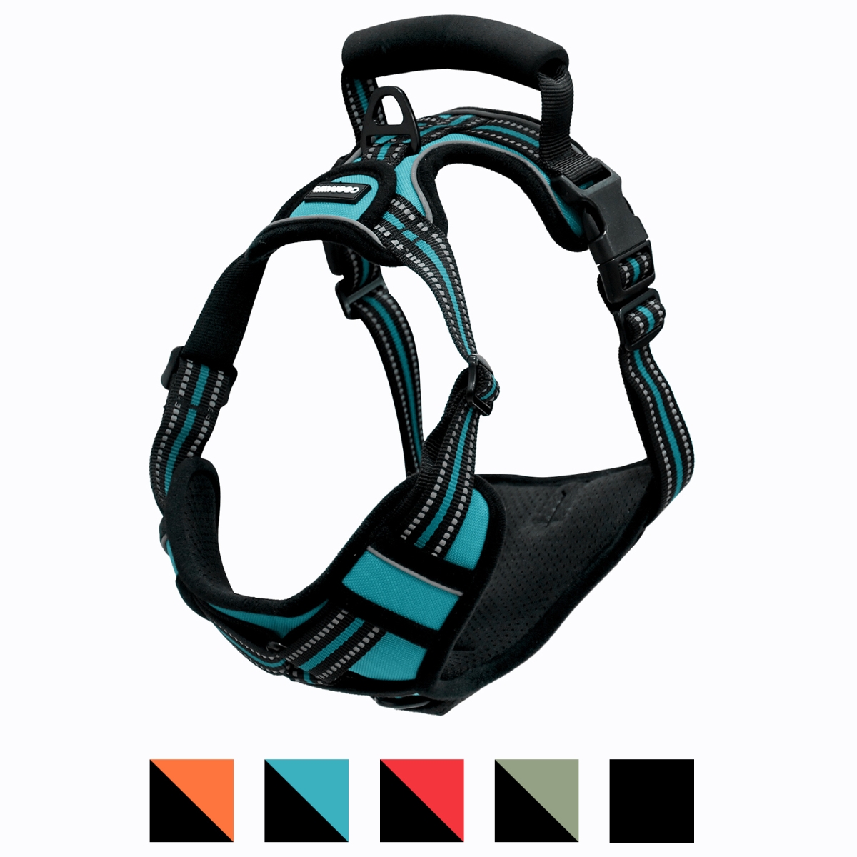 Picture of GOOPAWS GDH-1726BU GOOPAWS Padded Reflective Dog Harness, Easy Control Lightweight Dog Harness, Adjustable Outdoor Pet Harness for Small Medium Large Dogs