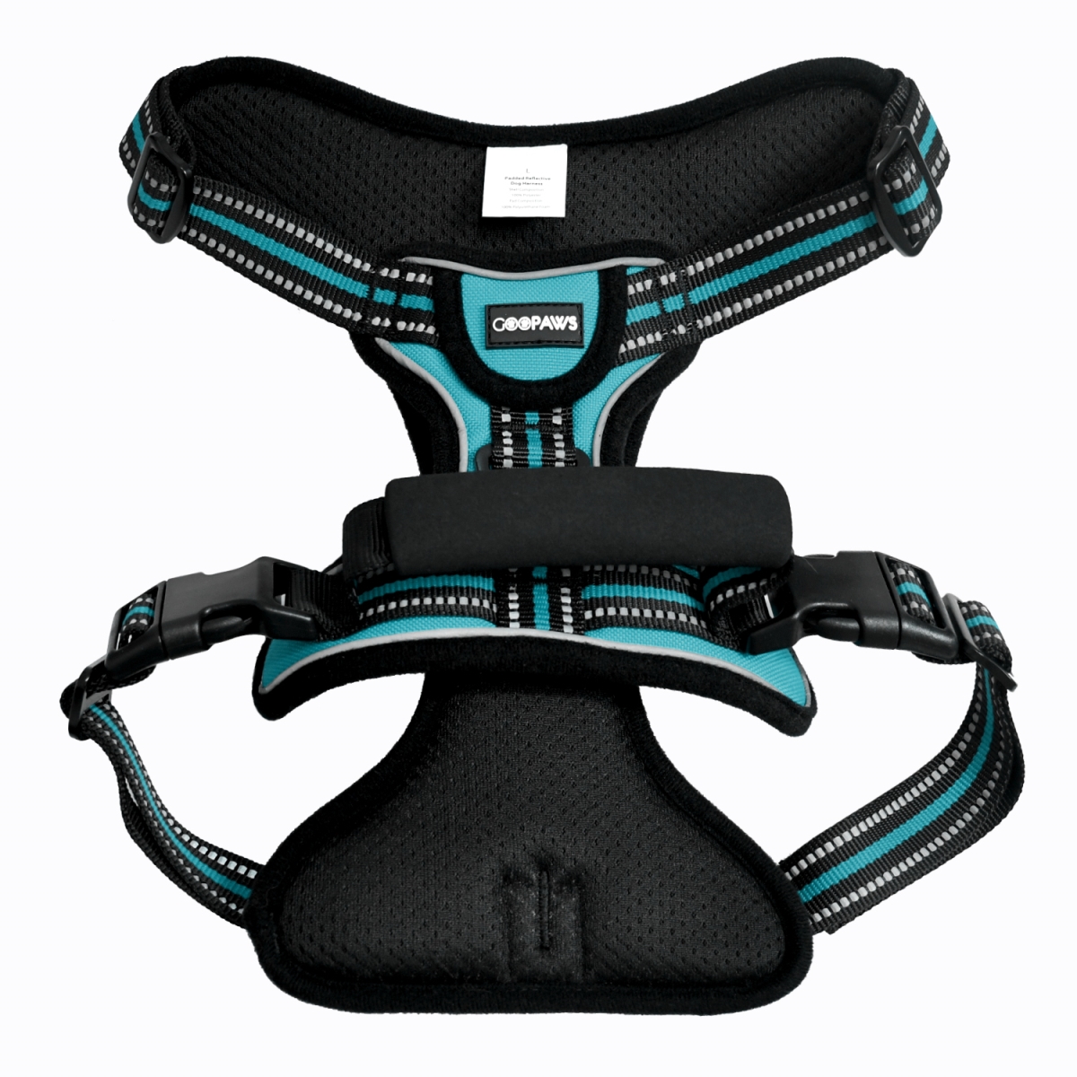 Picture of GOOPAWS GDH-1726BU GOOPAWS Padded Reflective Dog Harness, Easy Control Lightweight Dog Harness, Adjustable Outdoor Pet Harness for Small Medium Large Dogs