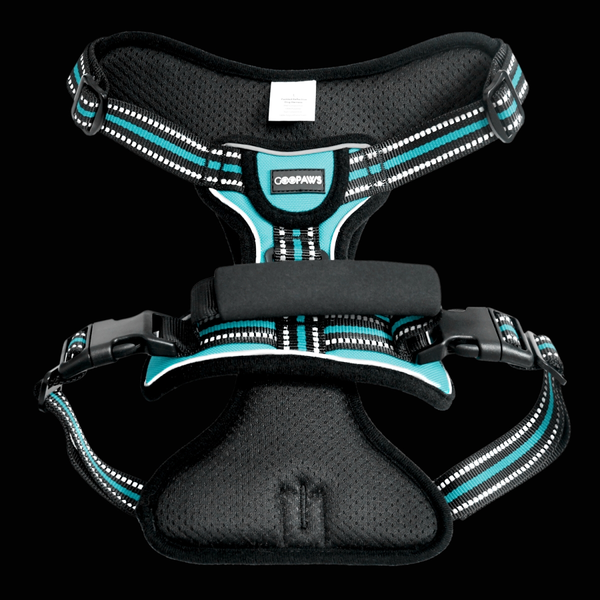 Picture of GOOPAWS GDH-1726BU GOOPAWS Padded Reflective Dog Harness, Easy Control Lightweight Dog Harness, Adjustable Outdoor Pet Harness for Small Medium Large Dogs