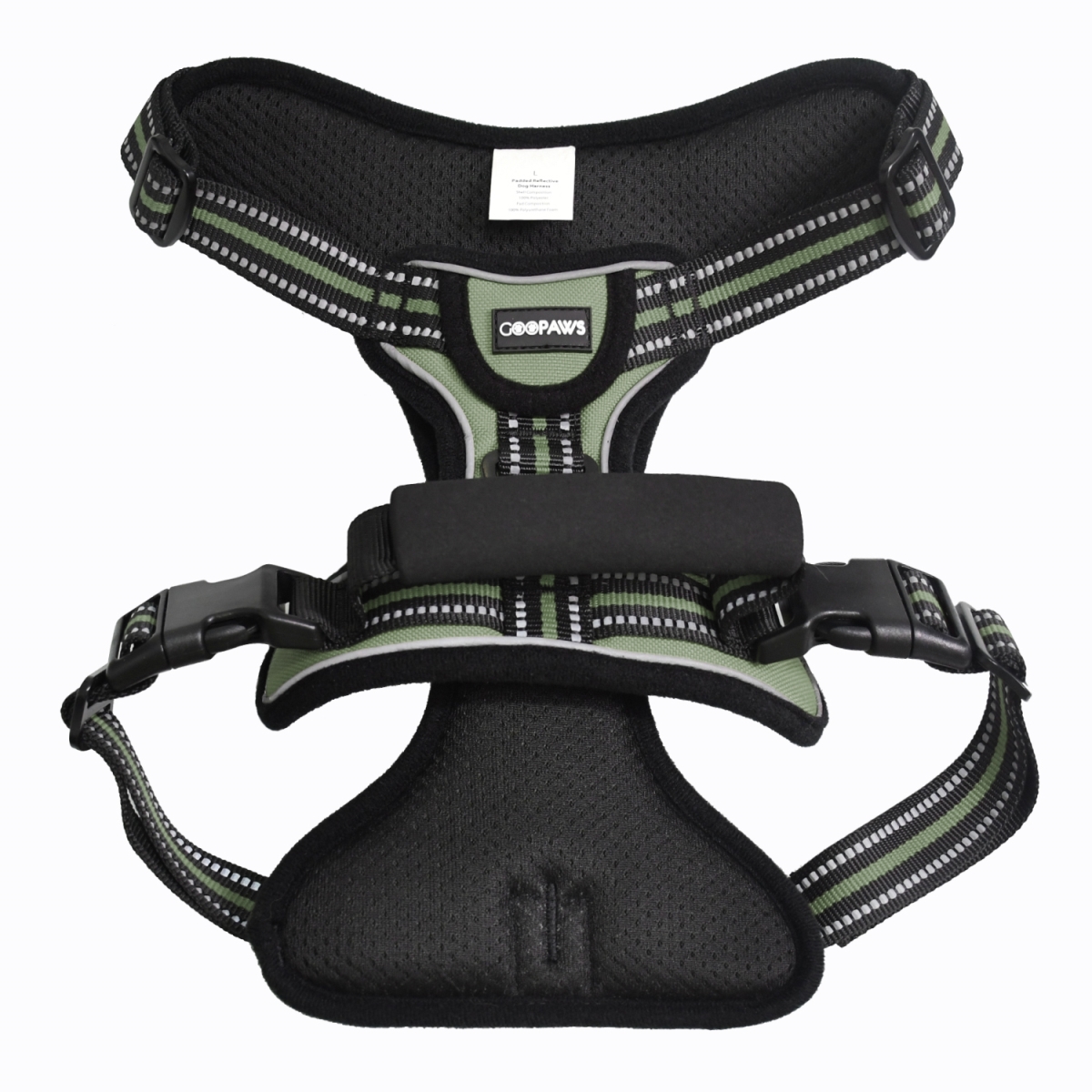 Picture of GOOPAWS GDH-1726GN GOOPAWS Padded Reflective Dog Harness, Easy Control Lightweight Dog Harness, Adjustable Outdoor Pet Harness for Small Medium Large Dogs