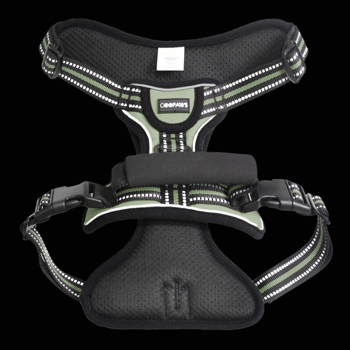 Picture of GOOPAWS GDH-1726GN GOOPAWS Padded Reflective Dog Harness, Easy Control Lightweight Dog Harness, Adjustable Outdoor Pet Harness for Small Medium Large Dogs