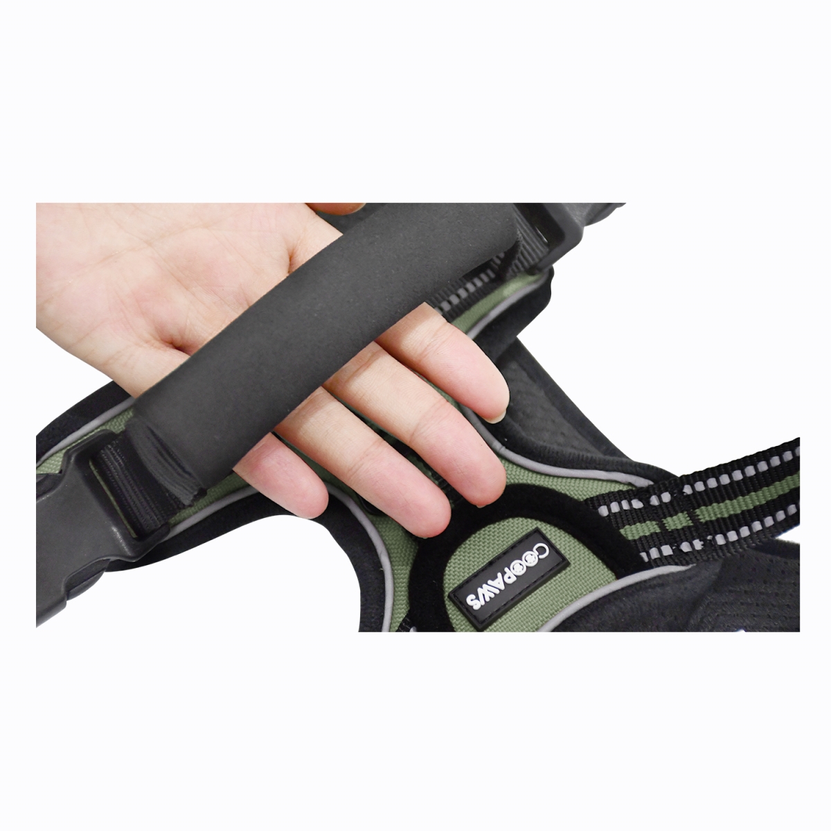 Picture of GOOPAWS GDH-1726GN GOOPAWS Padded Reflective Dog Harness, Easy Control Lightweight Dog Harness, Adjustable Outdoor Pet Harness for Small Medium Large Dogs