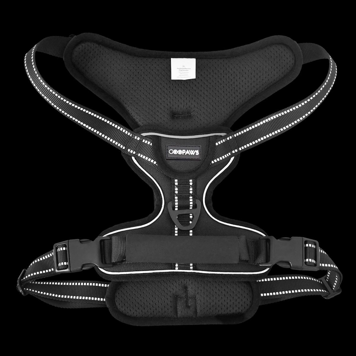 Picture of GOOPAWS GDH-2132BK GOOPAWS Padded Reflective Dog Harness, Easy Control Lightweight Dog Harness, Adjustable Outdoor Pet Harness for Small Medium Large Dogs