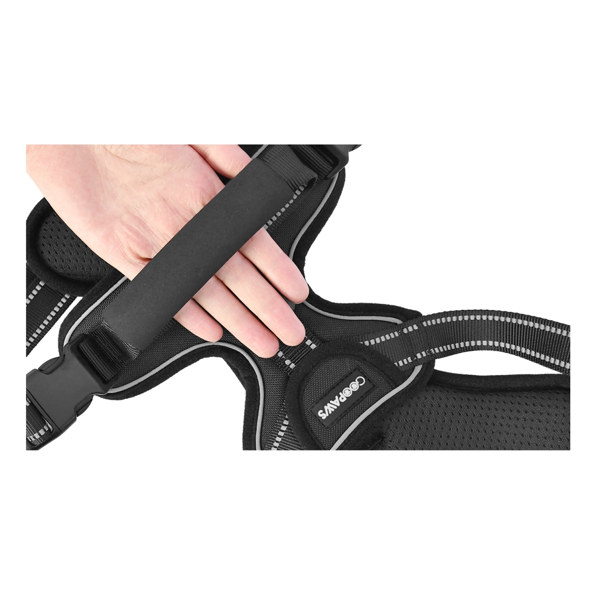 Picture of GOOPAWS GDH-2132BK GOOPAWS Padded Reflective Dog Harness, Easy Control Lightweight Dog Harness, Adjustable Outdoor Pet Harness for Small Medium Large Dogs