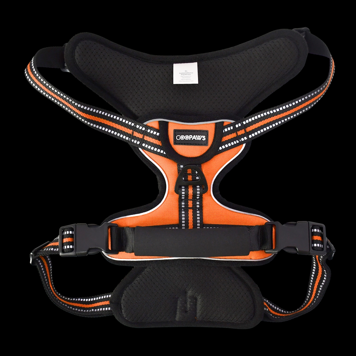 Picture of GOOPAWS GDH-2132OR GOOPAWS Padded Reflective Dog Harness, Easy Control Lightweight Dog Harness, Adjustable Outdoor Pet Harness for Small Medium Large Dogs