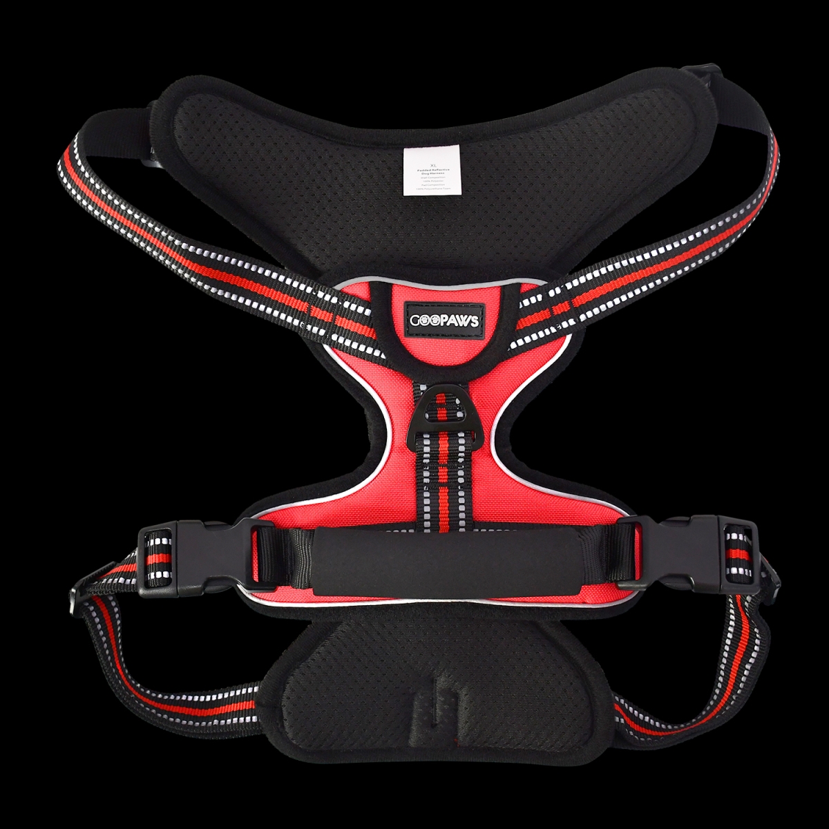 Picture of GOOPAWS GDH-2132RD GOOPAWS Padded Reflective Dog Harness, Easy Control Lightweight Dog Harness, Adjustable Outdoor Pet Harness for Small Medium Large Dogs