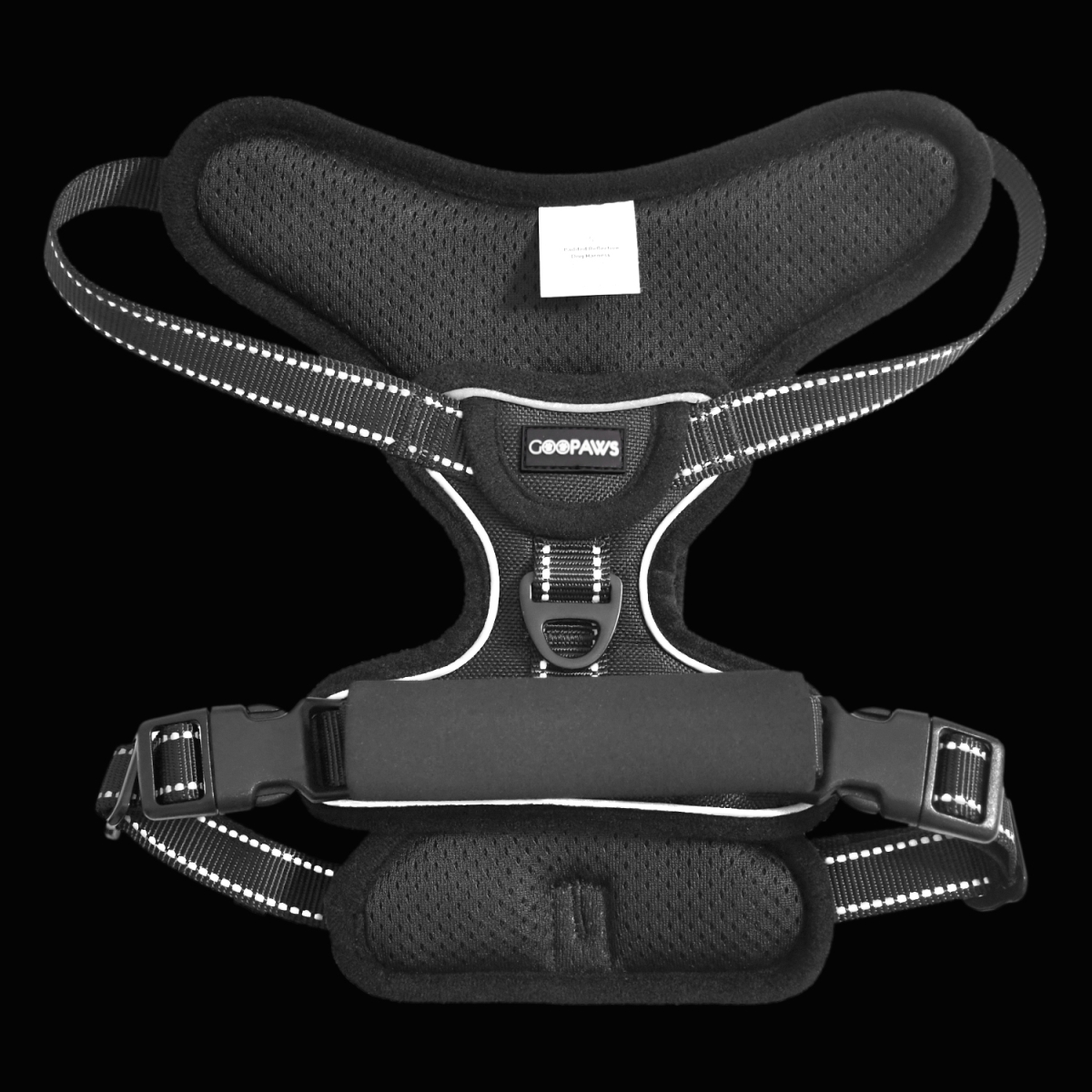 Picture of GOOPAWS GDH-1320BK GOOPAWS Padded Reflective Dog Harness, Easy Control Lightweight Dog Harness, Adjustable Outdoor Pet Harness for Small Medium Large Dogs