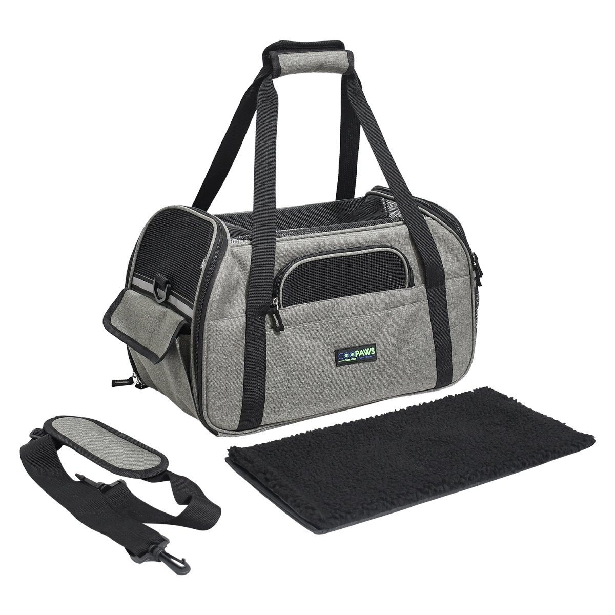 Picture of Jespet PBC-8643SG JESPET Soft-Sided Kennel Pet Carrier for Small Dogs&#44; Cats&#44; Puppy&#44; Airline Approved Cat Carriers Dog Carrier Collapsible&#44; Travel Handbag & Car Seat