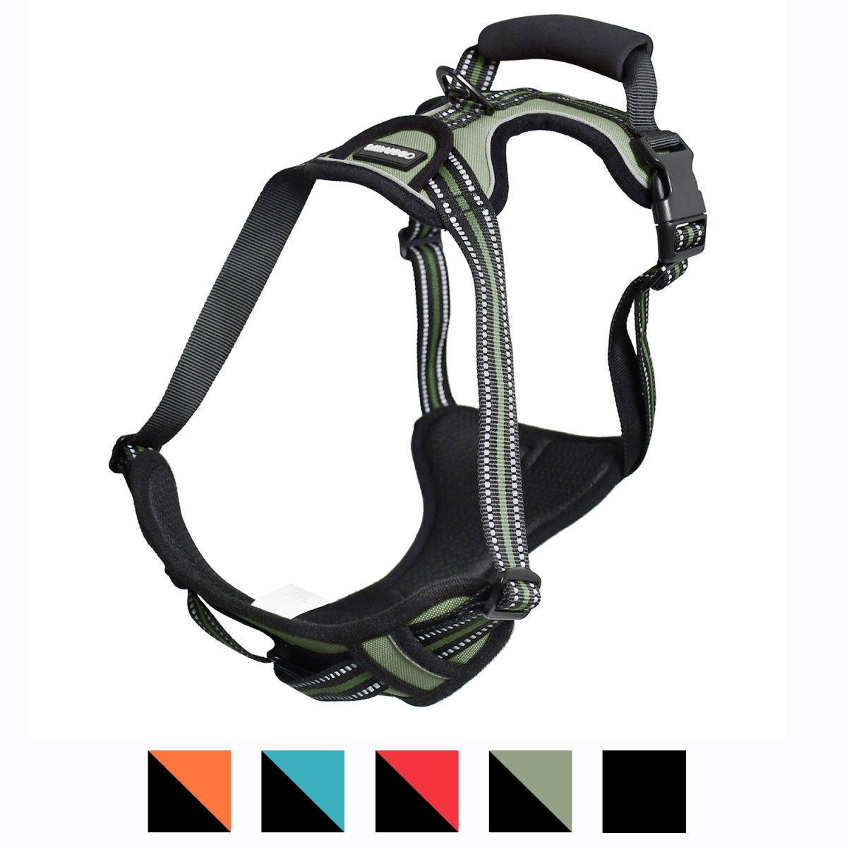Picture of GOOPAWS GDH-2132GN GOOPAWS Padded Reflective Dog Harness, Easy Control Lightweight Dog Harness, Adjustable Outdoor Pet Harness for Small Medium Large Dogs