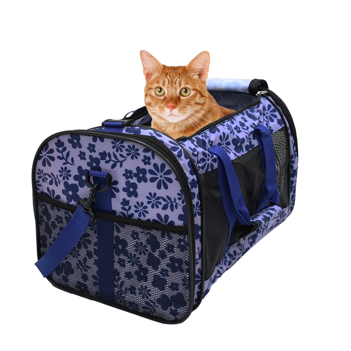 Picture of GOOPAWS PTC-1911FLP GOOPAWS Soft-Sided Kennel Pet Carrier for Small Dogs&#44; Cats&#44; Puppy&#44; Airline Approved Cat Carriers Dog Carrier Collapsible