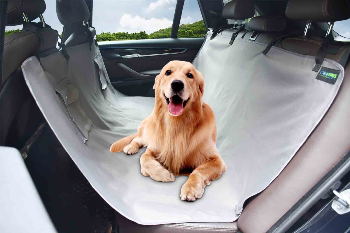 Picture of GOOPAWS HSC-5756GR GOOPAWS Dog Car Seat Cover&#44; Waterproof Dog Hammock for Car&#44; Scratchproof Travel Car Bed Back Seat Cover for Pets