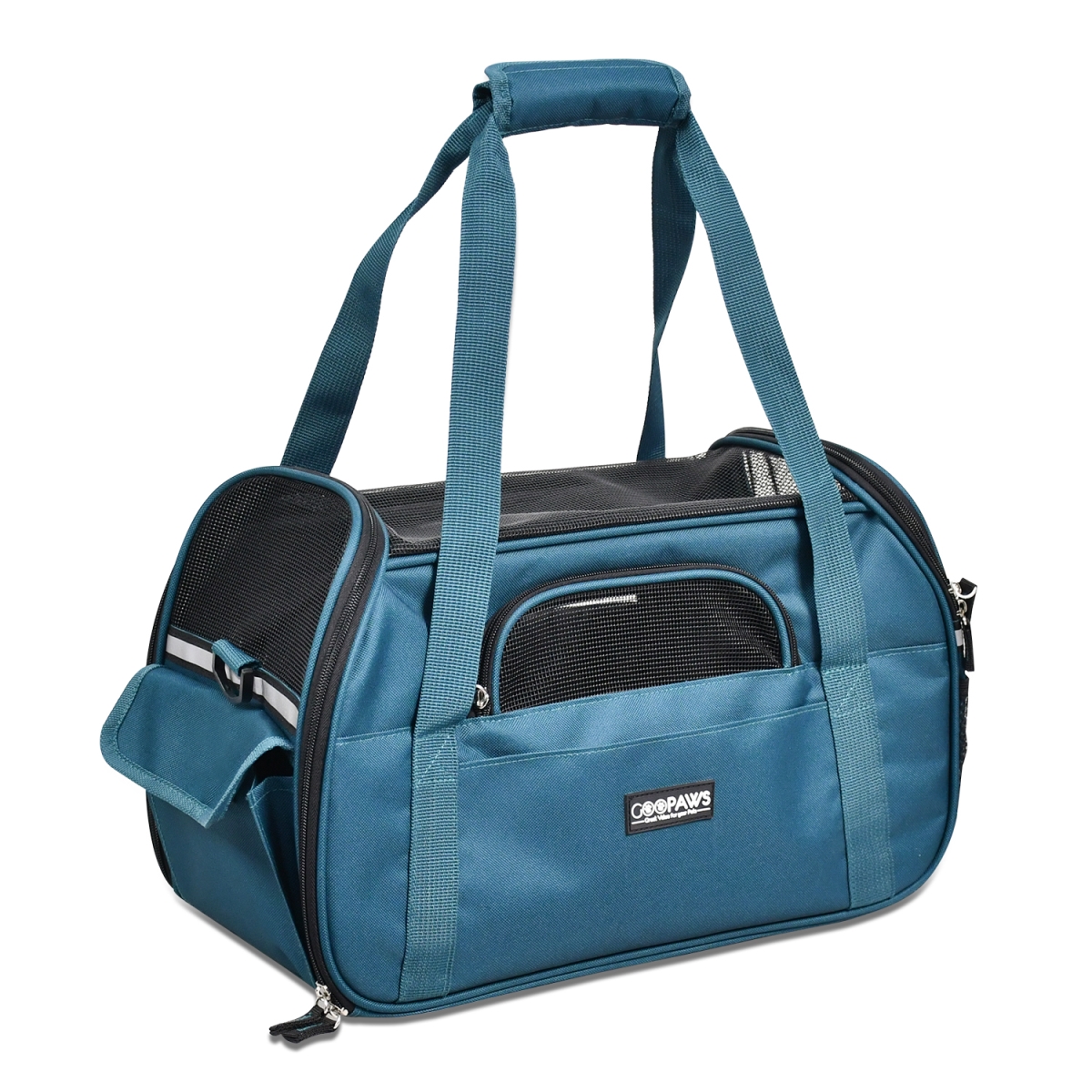 PBC-8648DBU  Soft-Sided Dog & Cat Carrier Bag, Teal Blue, 19-in