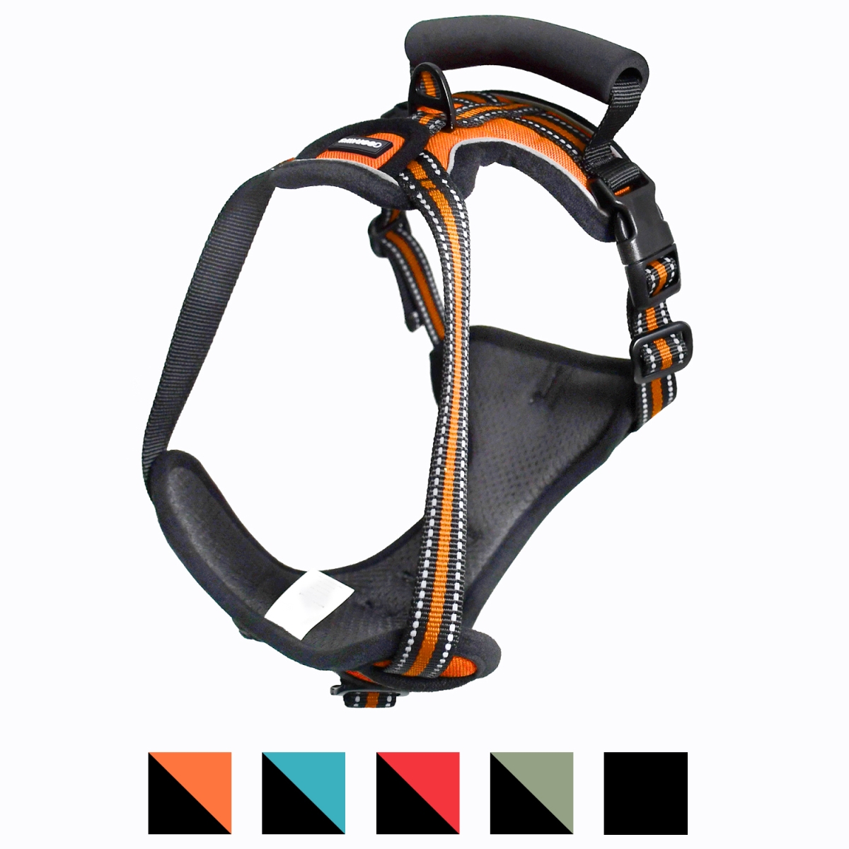 Picture of GOOPAWS GDH-1320OR GOOPAWS Padded Reflective Dog Harness, Easy Control Lightweight Dog Harness, Adjustable Outdoor Pet Harness for Small Medium Large Dogs