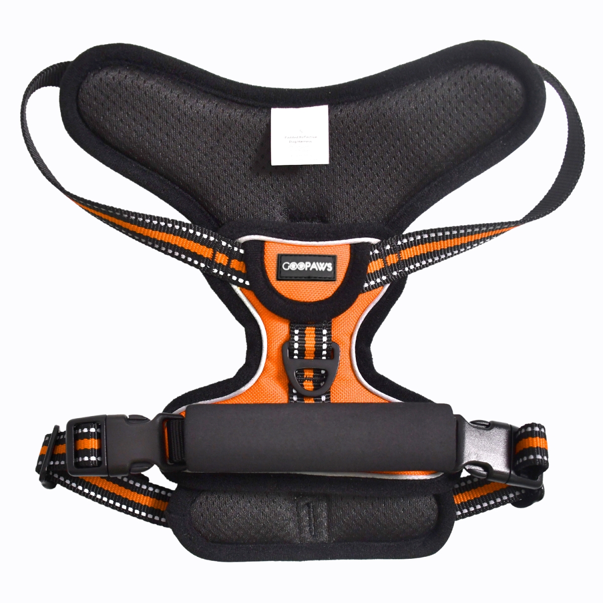 Picture of GOOPAWS GDH-1320OR GOOPAWS Padded Reflective Dog Harness, Easy Control Lightweight Dog Harness, Adjustable Outdoor Pet Harness for Small Medium Large Dogs
