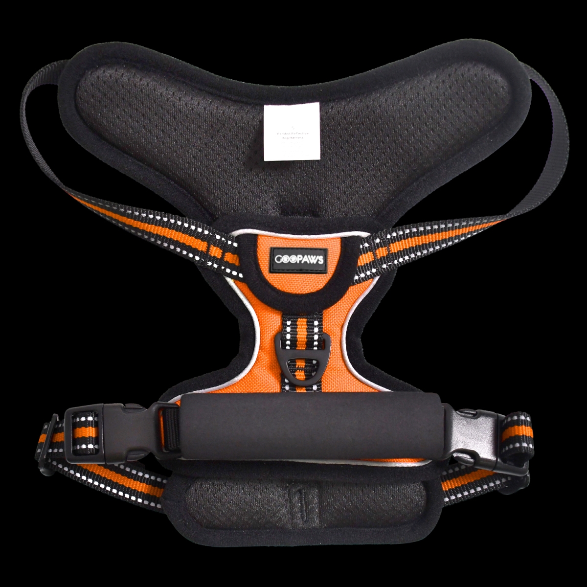 Picture of GOOPAWS GDH-1320OR GOOPAWS Padded Reflective Dog Harness, Easy Control Lightweight Dog Harness, Adjustable Outdoor Pet Harness for Small Medium Large Dogs