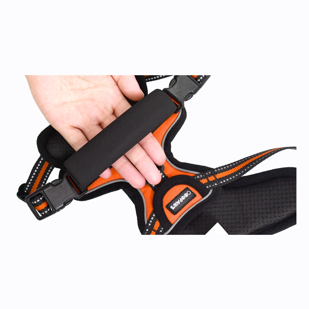Picture of GOOPAWS GDH-1320OR GOOPAWS Padded Reflective Dog Harness, Easy Control Lightweight Dog Harness, Adjustable Outdoor Pet Harness for Small Medium Large Dogs
