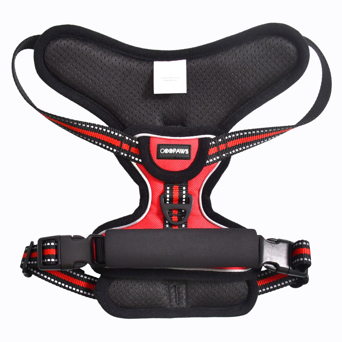 Picture of GOOPAWS GDH-1320RD GOOPAWS Padded Reflective Dog Harness, Easy Control Lightweight Dog Harness, Adjustable Outdoor Pet Harness for Small Medium Large Dogs
