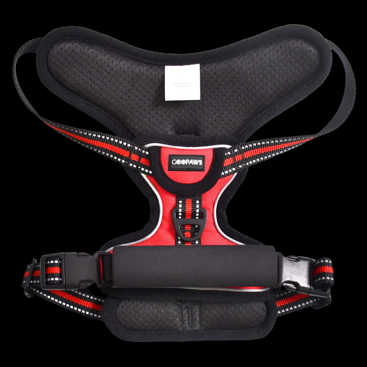 Picture of GOOPAWS GDH-1320RD GOOPAWS Padded Reflective Dog Harness, Easy Control Lightweight Dog Harness, Adjustable Outdoor Pet Harness for Small Medium Large Dogs