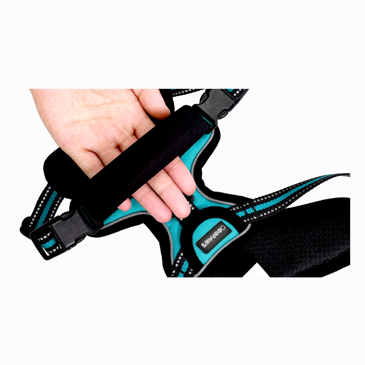 Picture of GOOPAWS GDH-1320BU GOOPAWS Padded Reflective Dog Harness, Easy Control Lightweight Dog Harness, Adjustable Outdoor Pet Harness for Small Medium Large Dogs