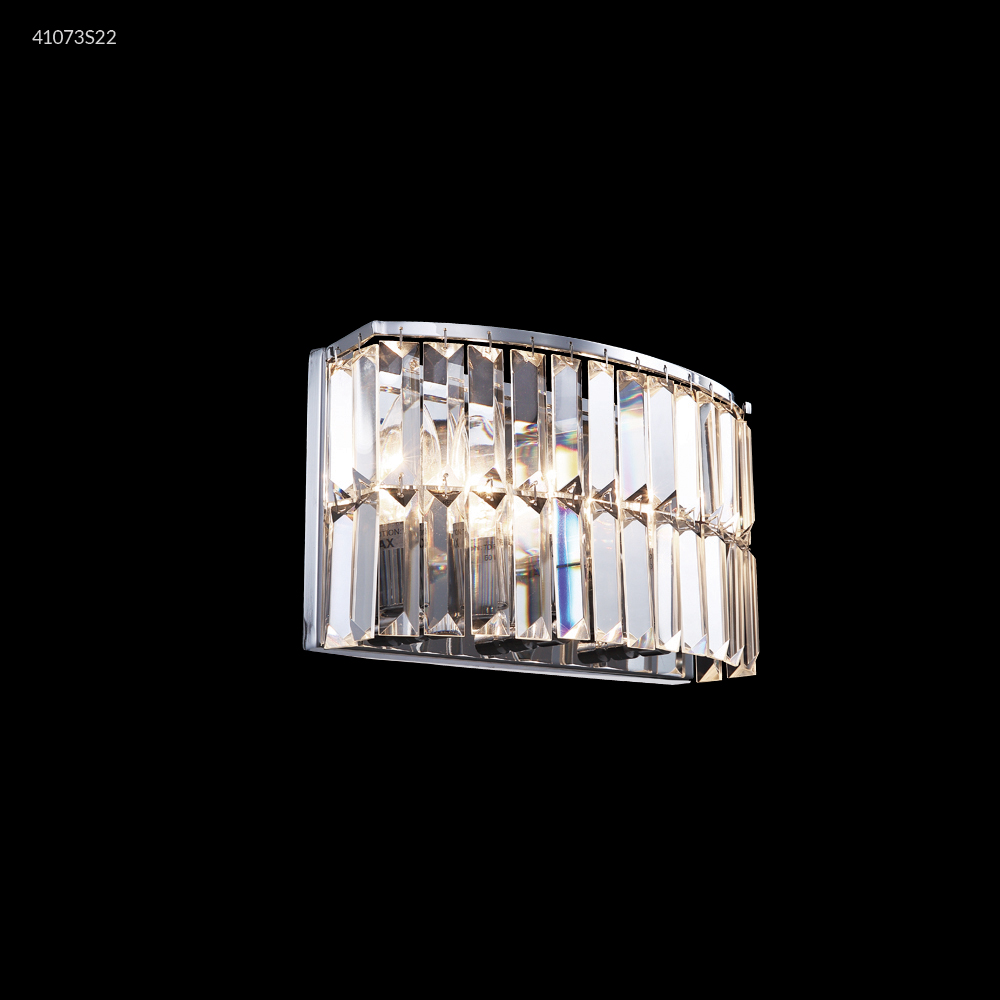 11 in. 3 Light Silver Vanity Wall Light, Imperial Crystal - Clear