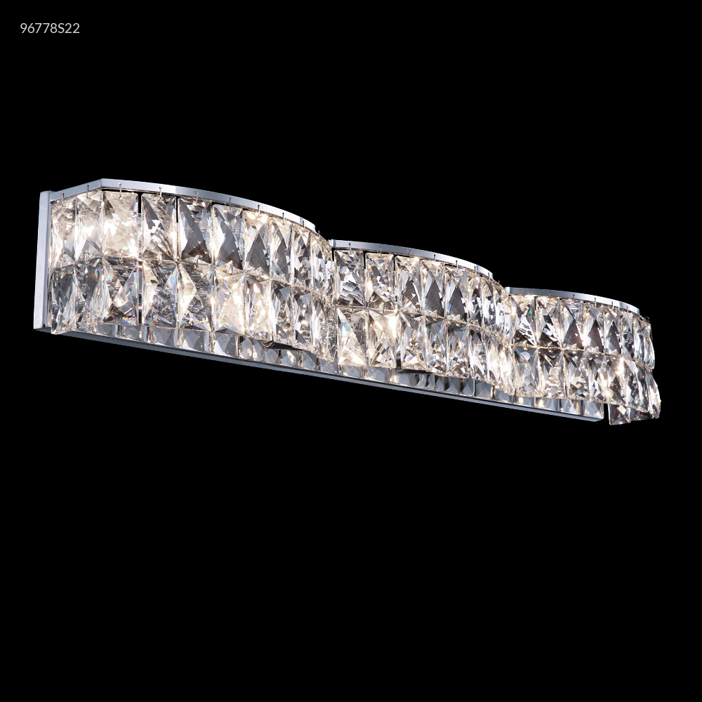 33 in. 8 Light Silver Vanity Wall Light