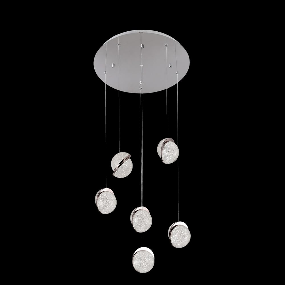 96576S22 22 in. Crystal-Ice Collection Crystal Chandelier - Silver