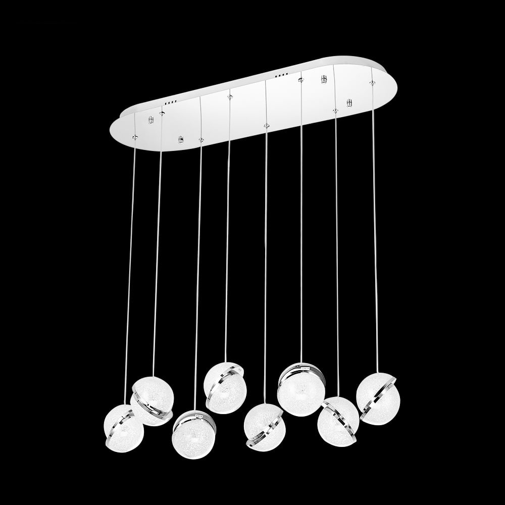 96578S22 40 in. Crystal-Ice Collection Crystal Chandelier - Silver