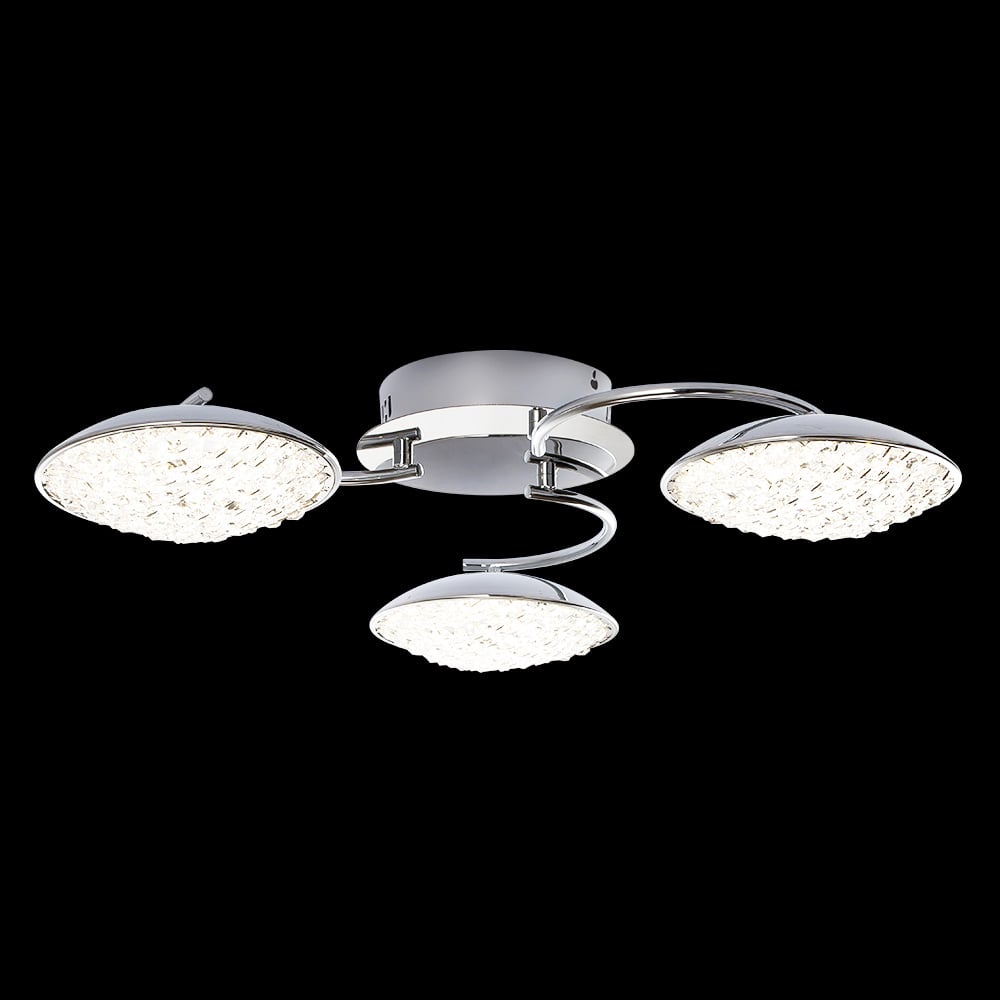 96643S22 6 in. Galaxy Collection Crystal Chandelier - Silver