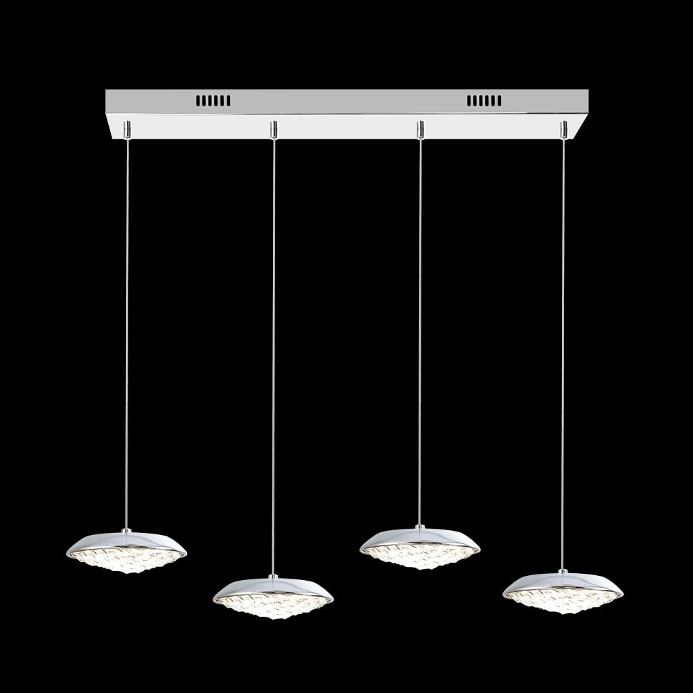 96644S22 40 in. Galaxy Collection Crystal Chandelier - Silver